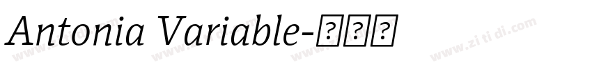 Antonia Variable字体转换